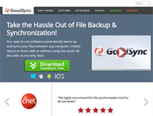Tablet Screenshot of goodsync.com